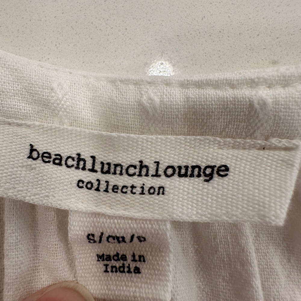 New Cottagecore Lace Top S/M White Dobby Stripe Lace Boho Feminine Beachy Fairy - Picture 7 of 12